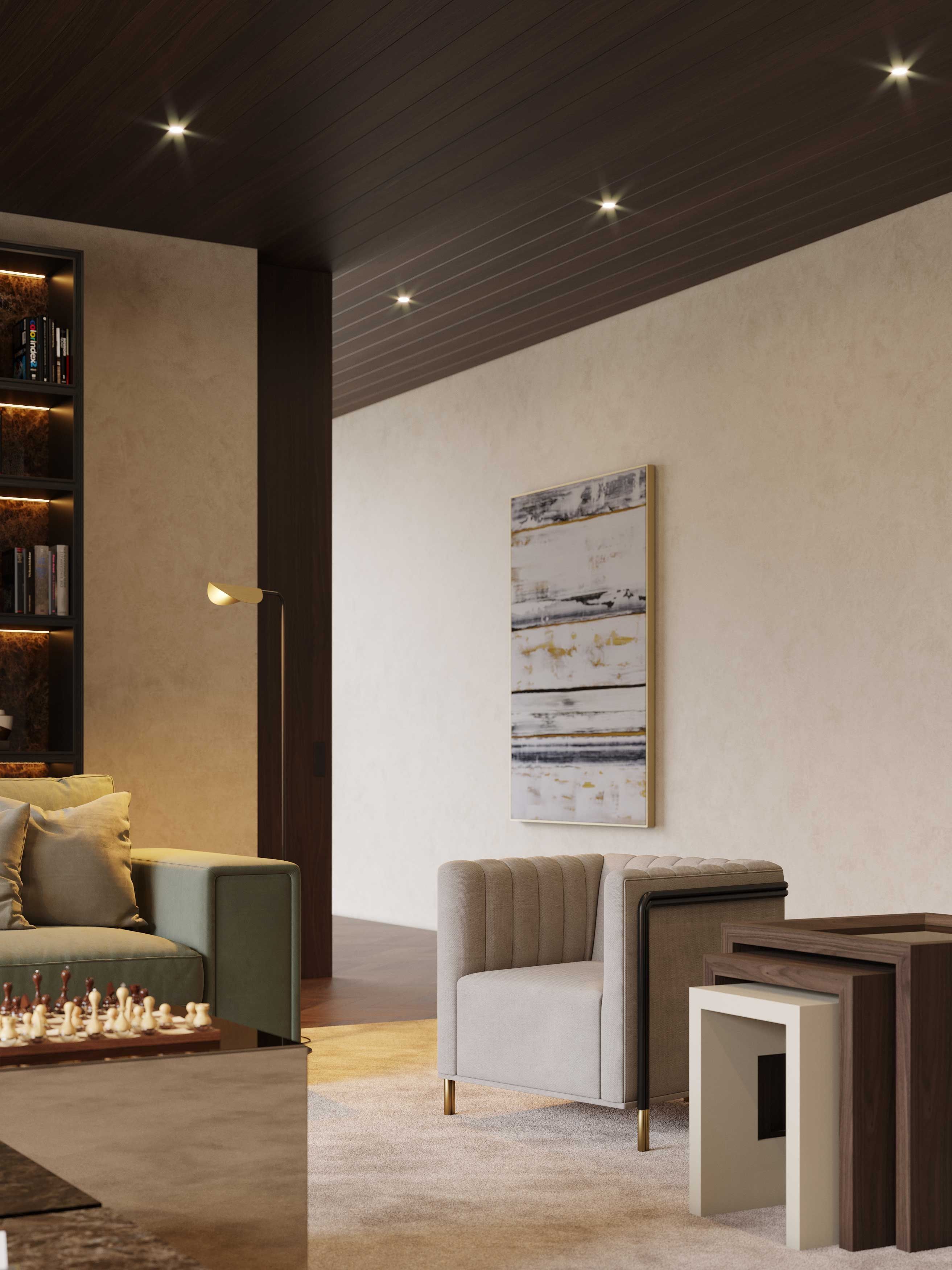 Мягкое кресло с подлокотниками из микрофибры и бархата Stylish Club ARCH-00142925 - Вид №9