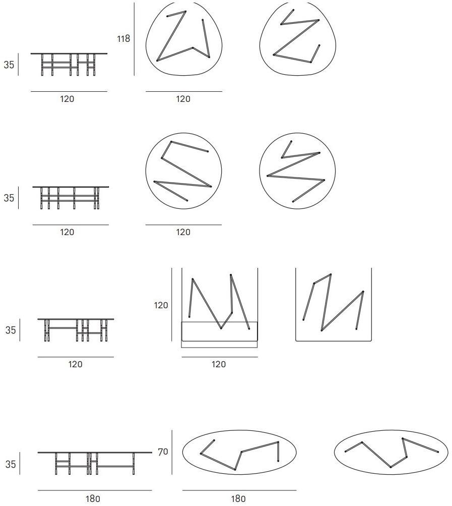 Living Divani Круглый стеклянный журнальный столик Hinge sun-id-1444159 - Вид №2
