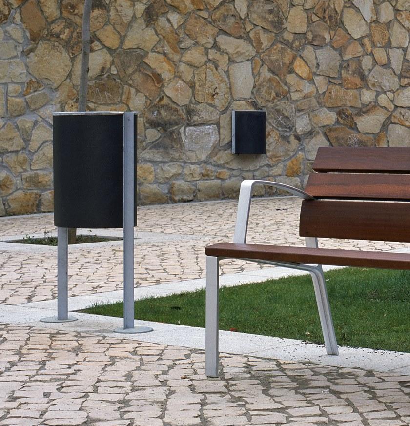 URBIDERMIS Контейнер для мусора из оцинкованной стали с пепельницей sun-id-1492081 - Вид №3