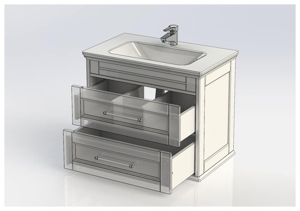 Тумба с раковиной Aquanet Бостон 80 ясень 0020655100186188 - Вид №5