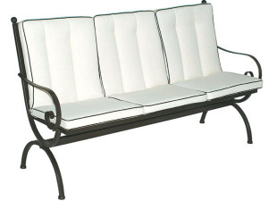 10.00.0507 Скамья Romeo Elegance 3-х местная каштановая подушка спинки под старину uni natural w. Black. Трубопровод Mbm