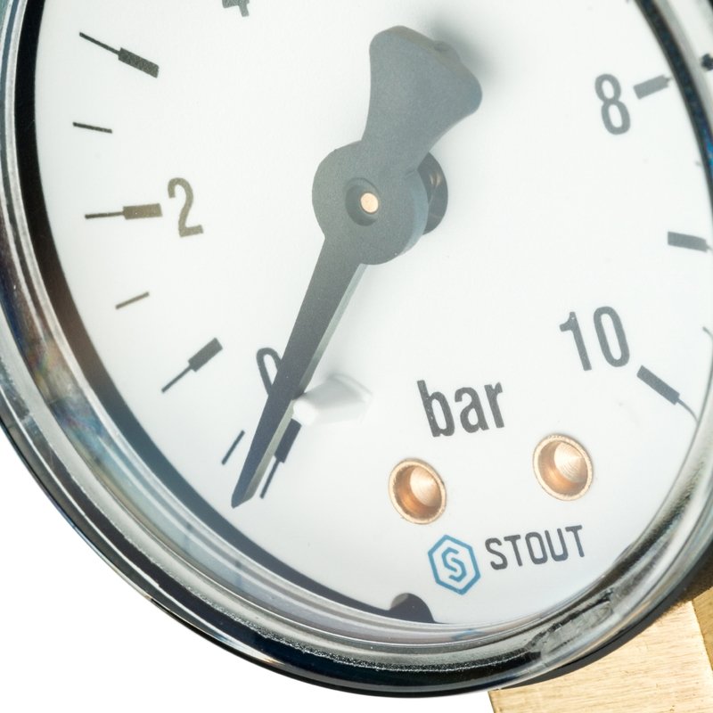 Манометр радиальный 63 мм 1/4" 10 бар STOUT SIM0010631008 - Вид №4