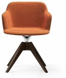 Quinti Sedute Кресло вращающееся на козелке с подлокотниками Deep cover