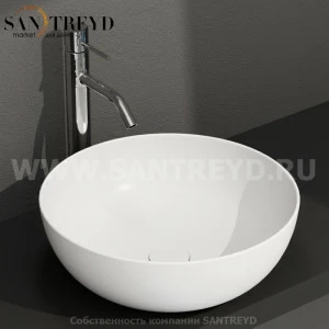 B6T45BO Накладная раковина на столешницу  круглая Ceramica Globo T-EDGE