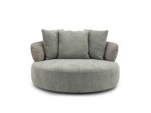 Вращающееся кресло из кожи и ткани