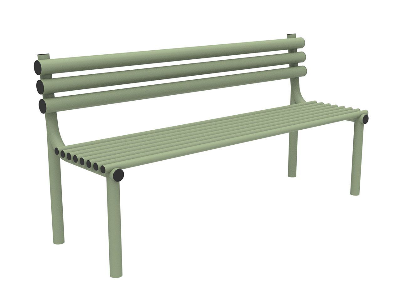 Скамейка из листового металла со спинкой Lazzari SUMMER ARCH-00054134 - Вид №2