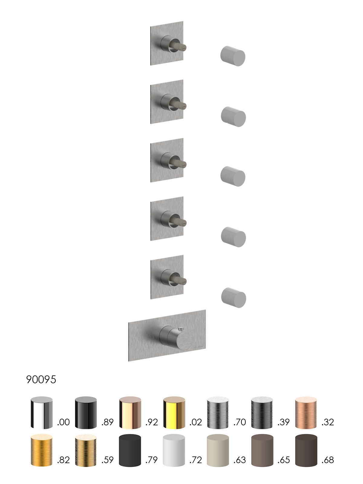 Термостатический смеситель для душа с 6 отверстиями Rubinetterie Frattini отдельная эстетика ARCH-00121846 - Вид №5