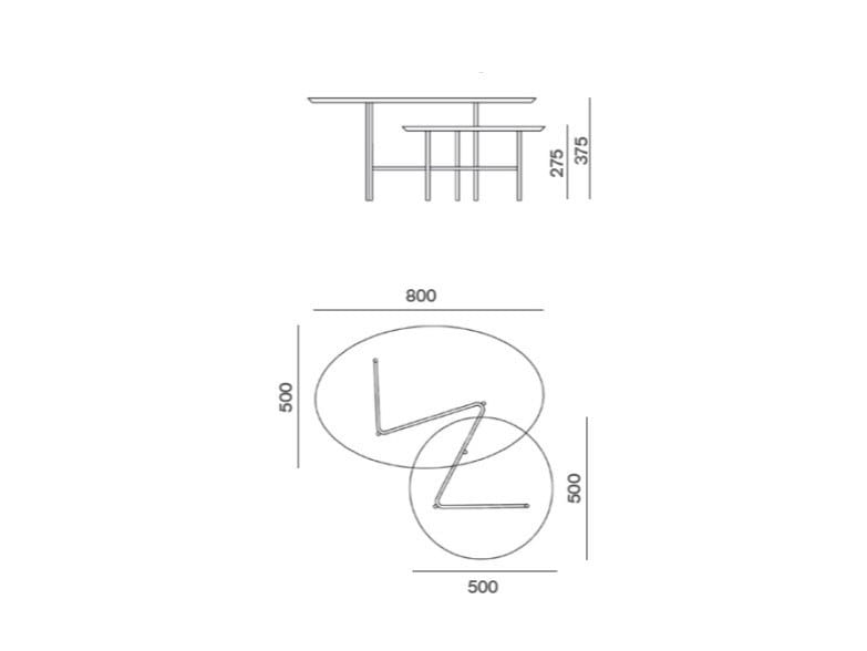 Низкий журнальный столик с двойной столешницей из мрамора и МДФ SITIA LOVERS ARCH-00088209 - Вид №10