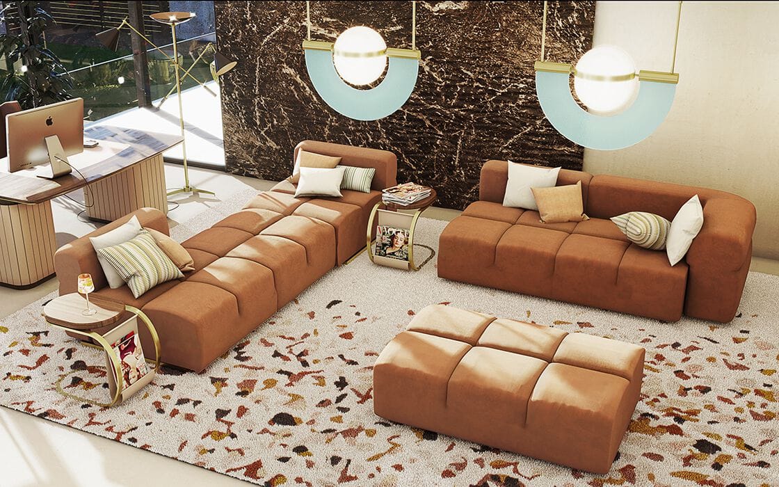 Ткань диван Essential Home QUBE ARCH-00123812 - Вид №6