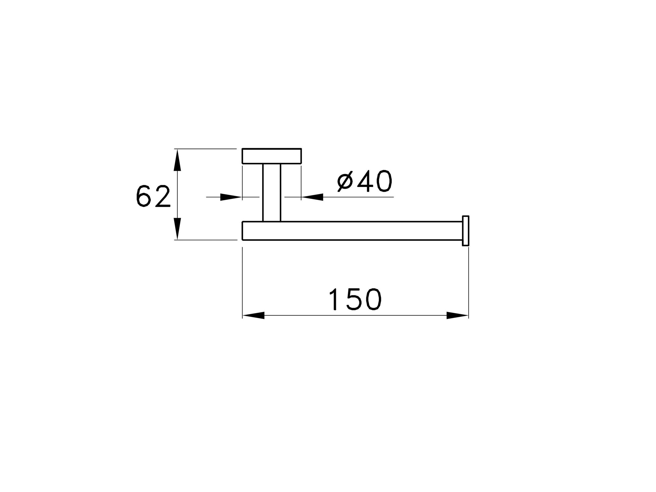 Металлический держатель рулона RUBINETTERIE STELLA ARCH-00119223 - Вид №2