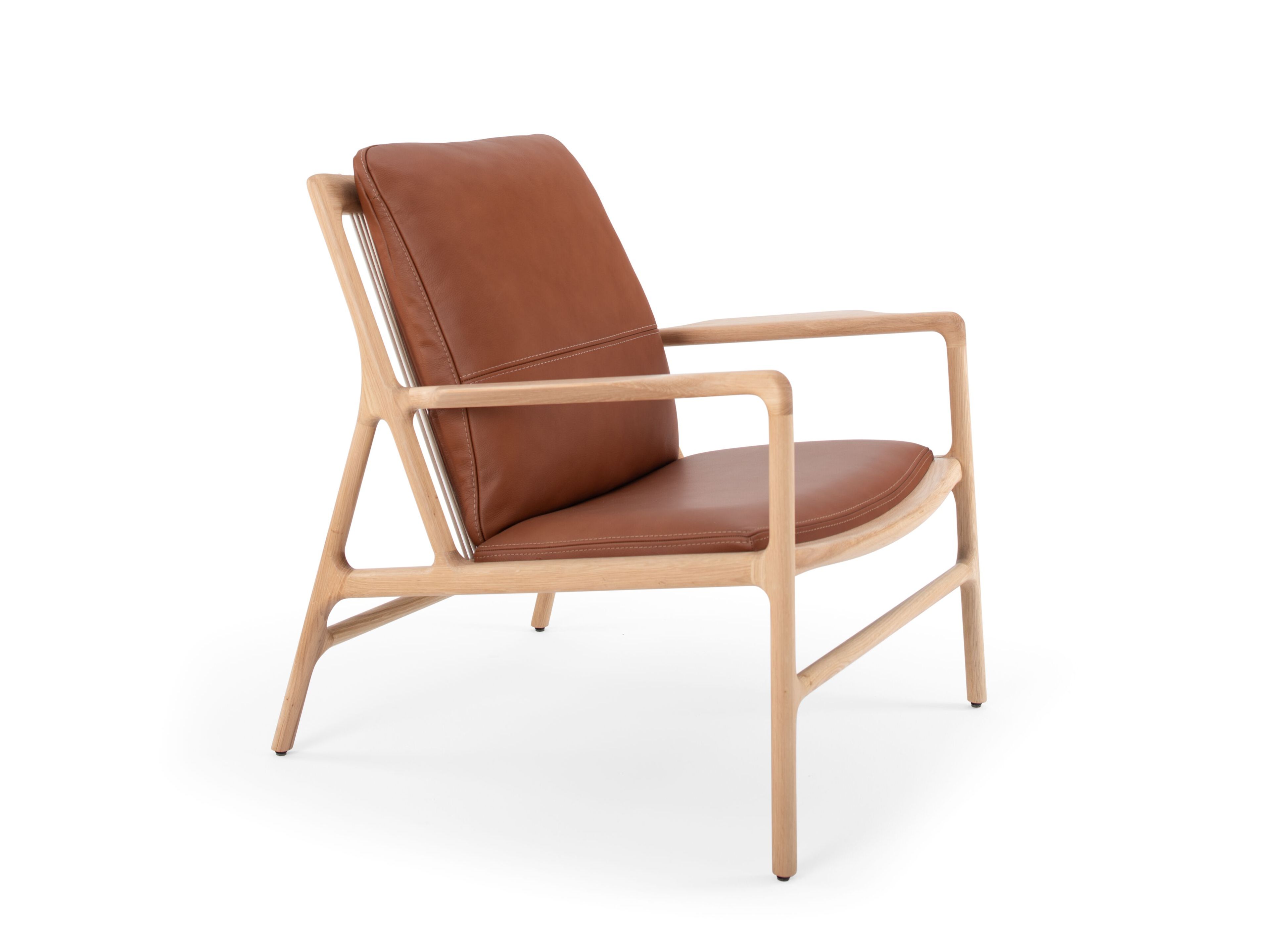 Дубовое кресло с кожаной подушкой Gazzda Dedo ARCH-00089715