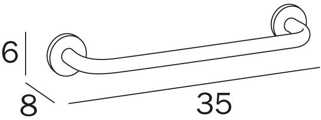 INDA® Вешалка для полотенец из нержавеющей стали Inox A1490 - Вид №3