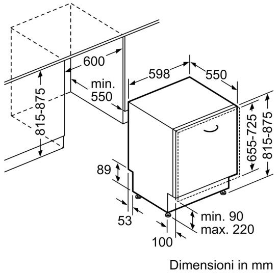 Siemens Встраиваемая посудомоечная машина класса ++ Iq500 Sn858d00pe  - Вид №5