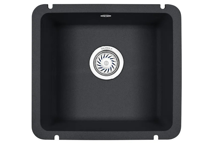 3601, ШВАРЦ (чёрный металлик), кухонная мойка, кварц GRANULA 3601-ST81 - Вид №1