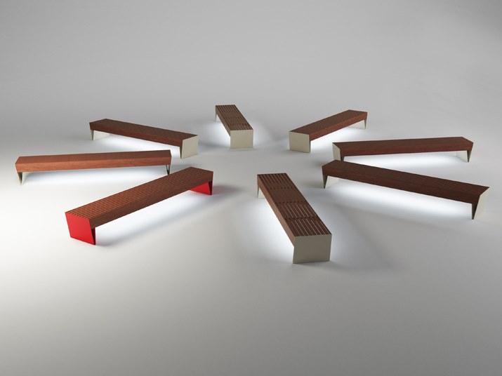 mmcité1 Скамейка из стали и дерева Blocq sun-id-1489594 - Вид №10