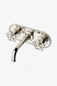 RGLS61 Регулирующий низкопрофильный смеситель для унитаза с тремя отверстиями и низкими металлическими колесными ручками Waterworks