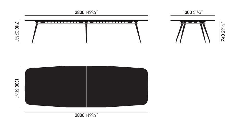 Система столов для совещаний и конференций VITRA MEDAMORPH ARCH-00049194 - Вид №9