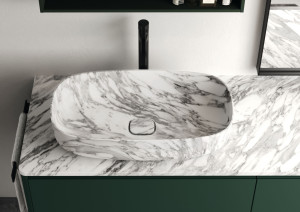 Подвесной туалетный столик с зеркалом