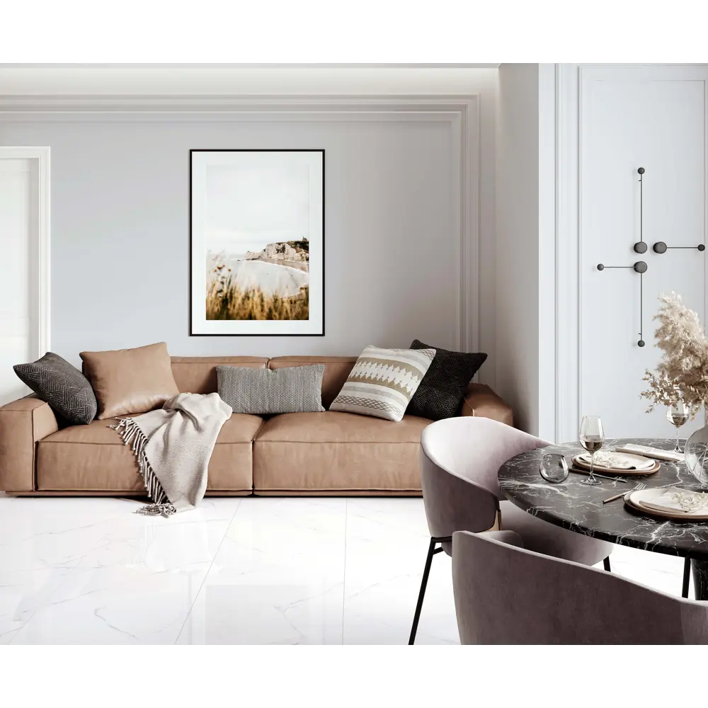 Керамогранит Laparet Atlantic 60x60 см 1.44 м² полированный цвет белый Atlantic White STLM-2025152 - Вид №2
