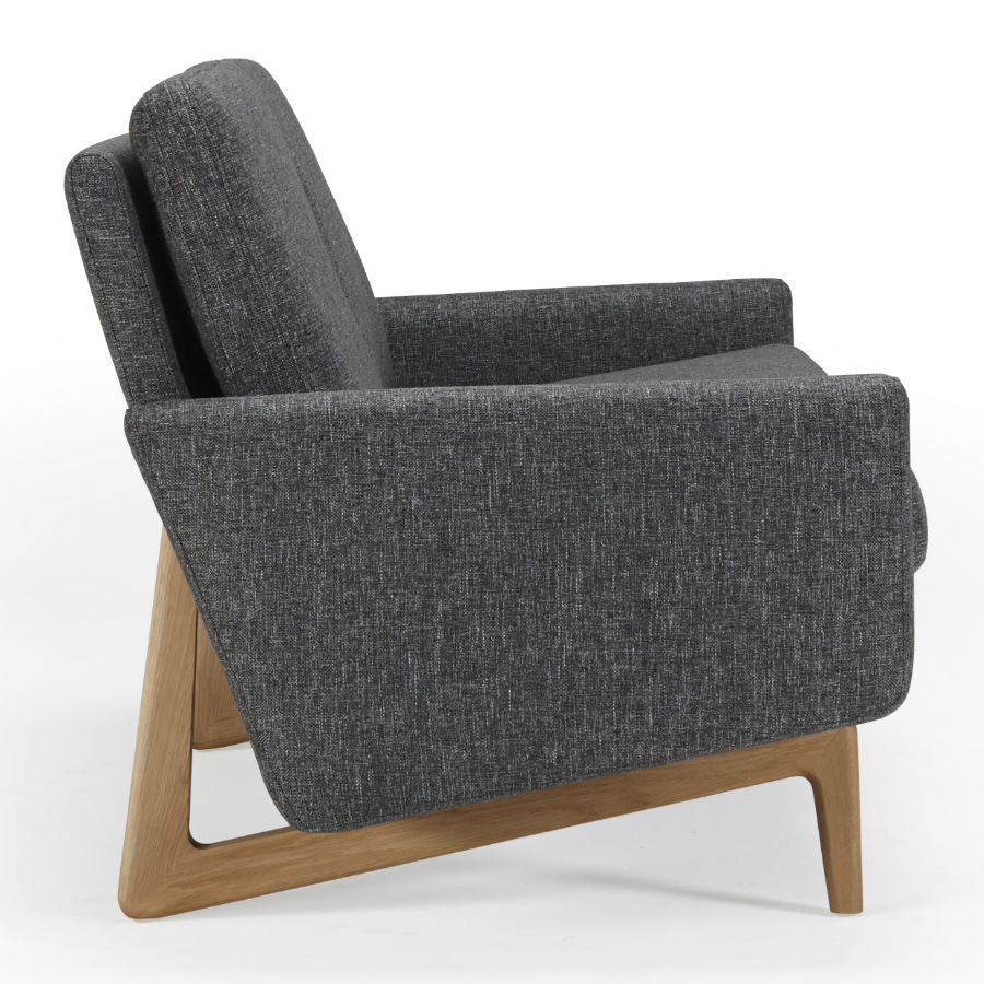 Диван двухместный Egsmark с мягкими подлокотниками, лакированный дуб, темно-серый Kragelund 20002202248 - Вид №5