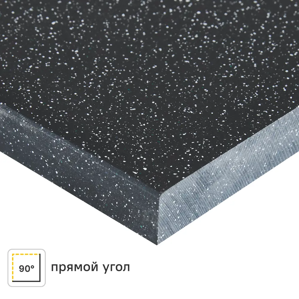 Столешница Найт 240x60x2 см искусственный камень цвет чёрный Santreyd STLM-2189252