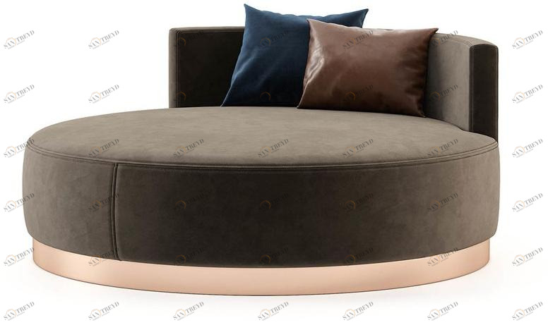 Laskasas Круглая кровать-пуф из ткани sun-id-1466028