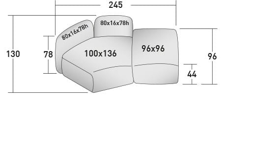 Съемный диван Flou лук ARCH-00058092 - Вид №12