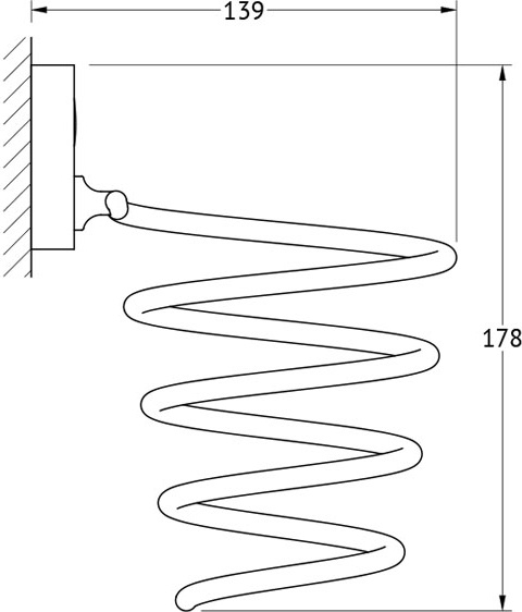 LUX 080 Держатель фена FBS Чехия Luxia - Вид №1