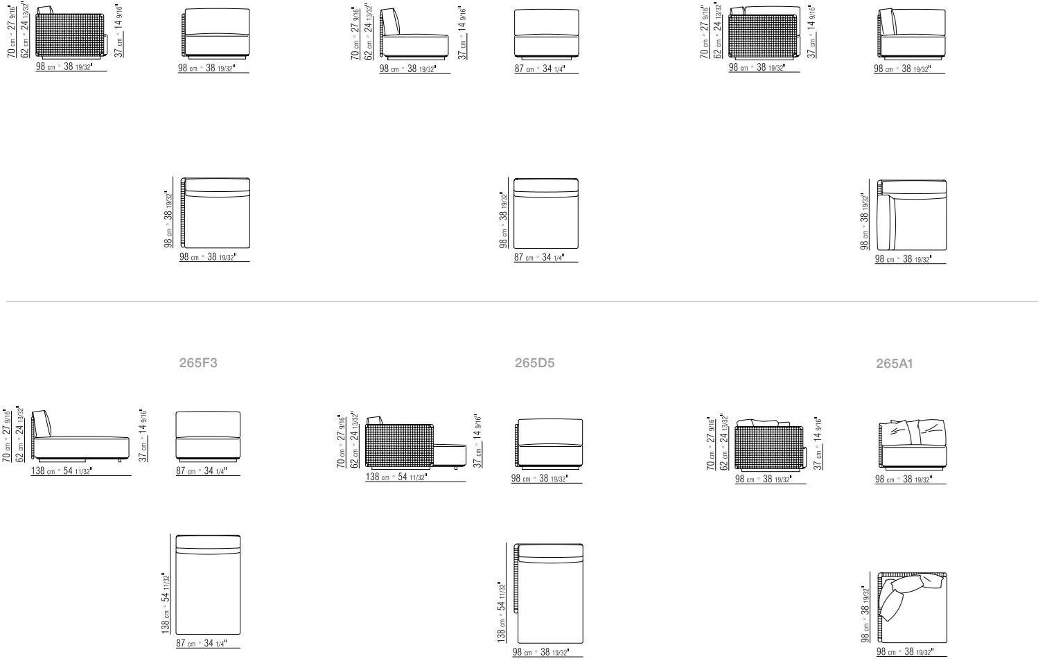 Flexform 4-местный уличный диван из ткани Eddy sun-id-1373037 - Вид №2