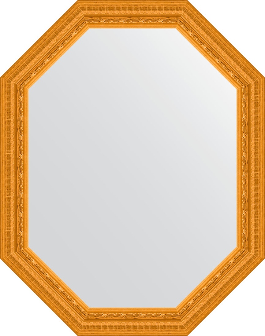 BY 7136 Зеркало в багетной раме - сусальное золото 80 mm EVOFORM Octagon