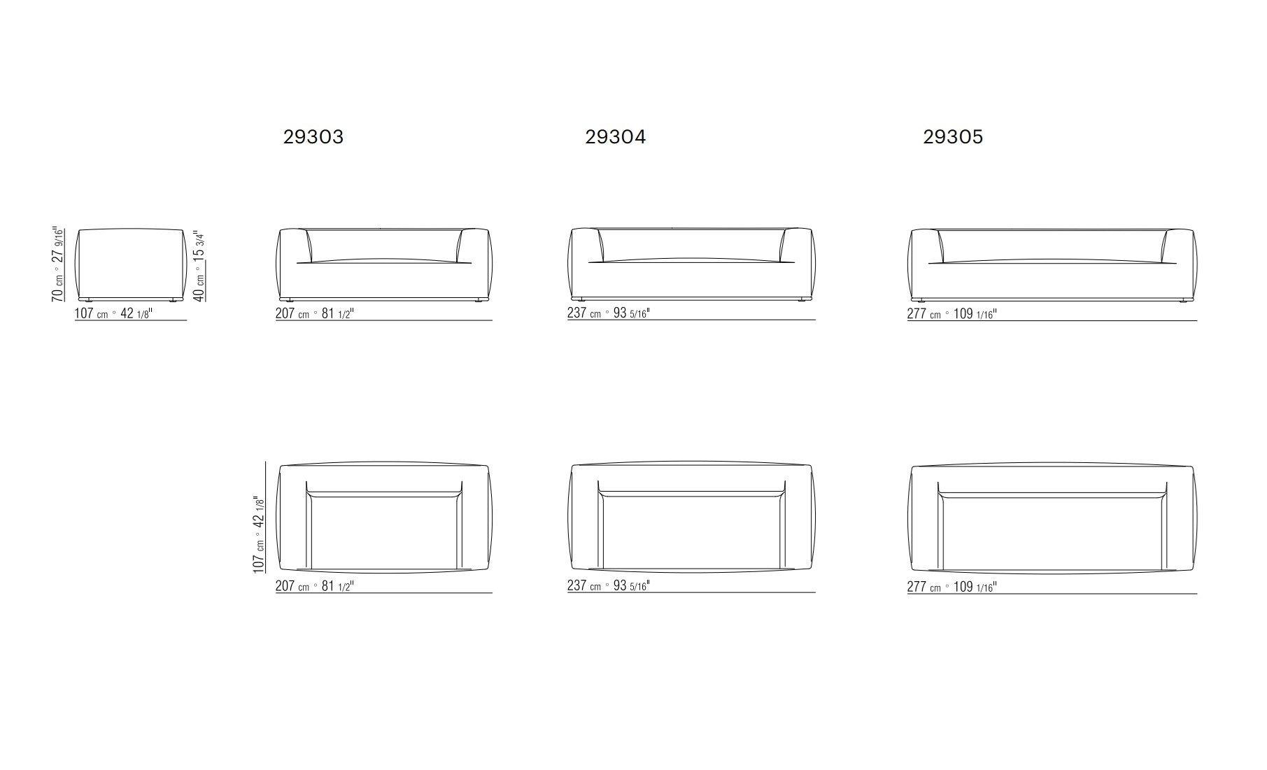 Ткань диван Flexform Перри ARCH-00149687 - Вид №3