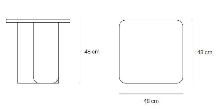 Высокий квадратный журнальный столик из ясеня TEULAT Arq ARCH-00038876 - Вид №10