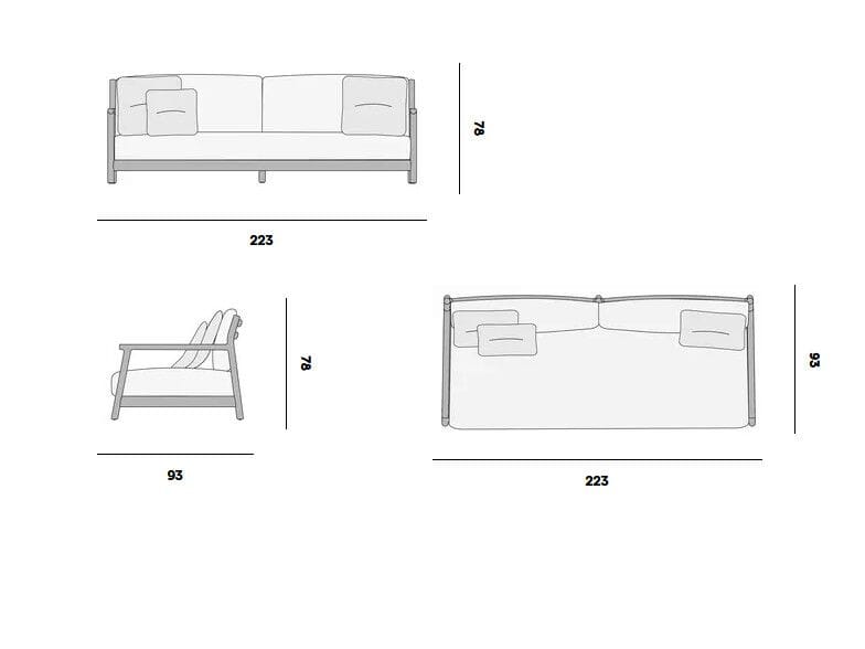 2-местный ТИК садовый диван MANUTTI Muyu ARCH-00038476 - Вид №3