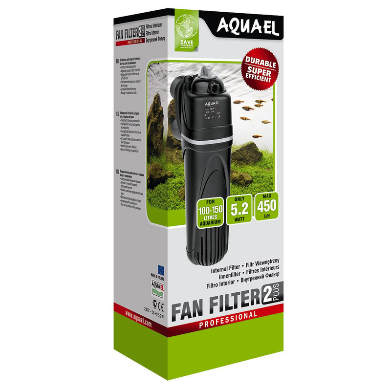 Т00017785 Внутренний фильтр FAN FILTER 2 plus для аквариума 100 - 150 л (450 л/ч, 5.2 Вт) AQUAEL 
