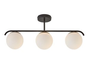 Потолочный светильник из металла и стекла