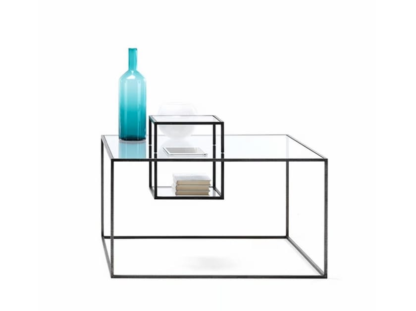 Квадратный Хрустальный журнальный столик Mogg иллюзии ARCH-00007226