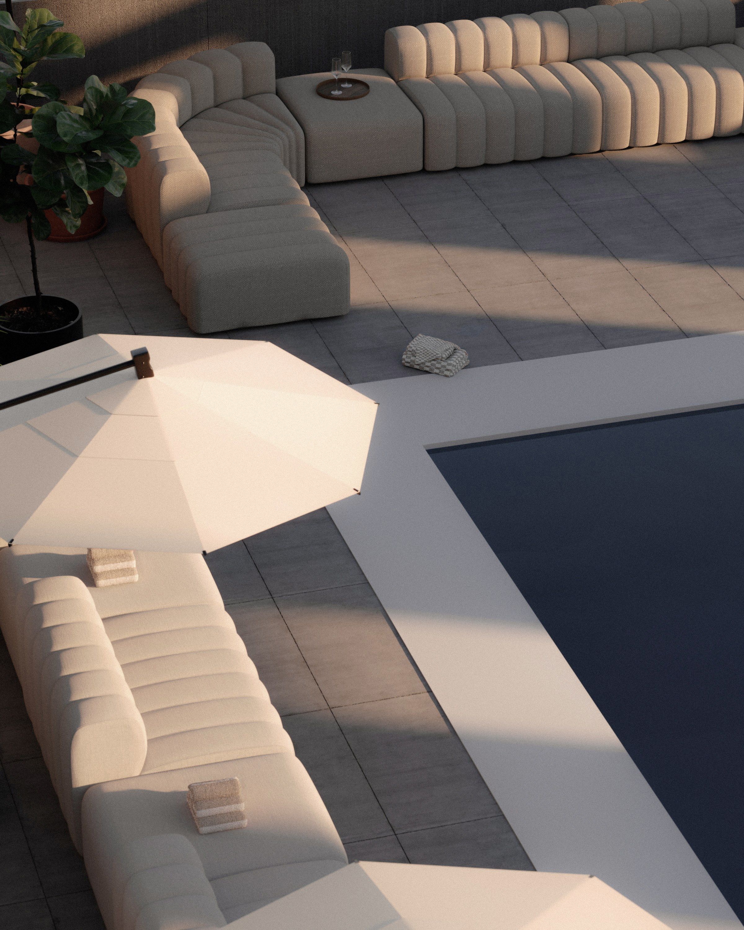 Угловой модульный садовый диван в Sunbrella® NORR11 Studio Outdoor ARCH-00128089 - Вид №9