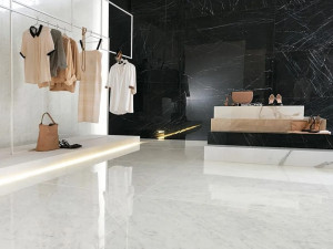 Пол из керамогранита с мраморным эффектом