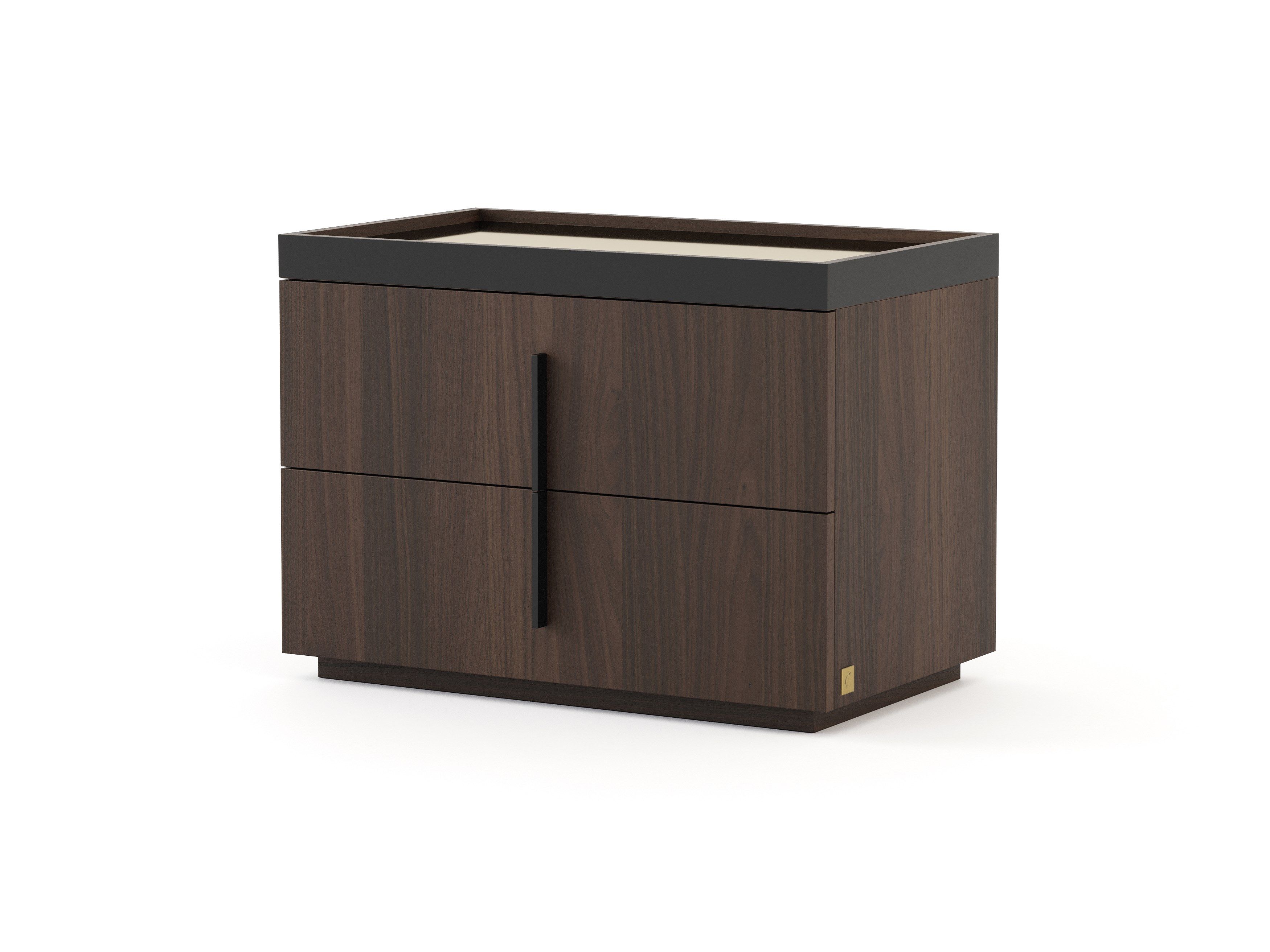 Прямоугольная прикроватная тумбочка из шпона с ящиками Stylish Club ARCH-00040121 - Вид №15