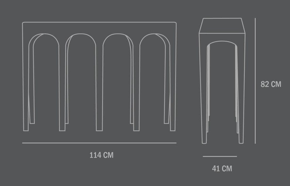Прямоугольный консольный стол из волокнистого бетона 101 Copenhagen лук ARCH-00058044 - Вид №7