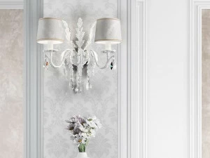 Masiero Бра с прямым светом из окрашенного металла с кристаллами Acantia