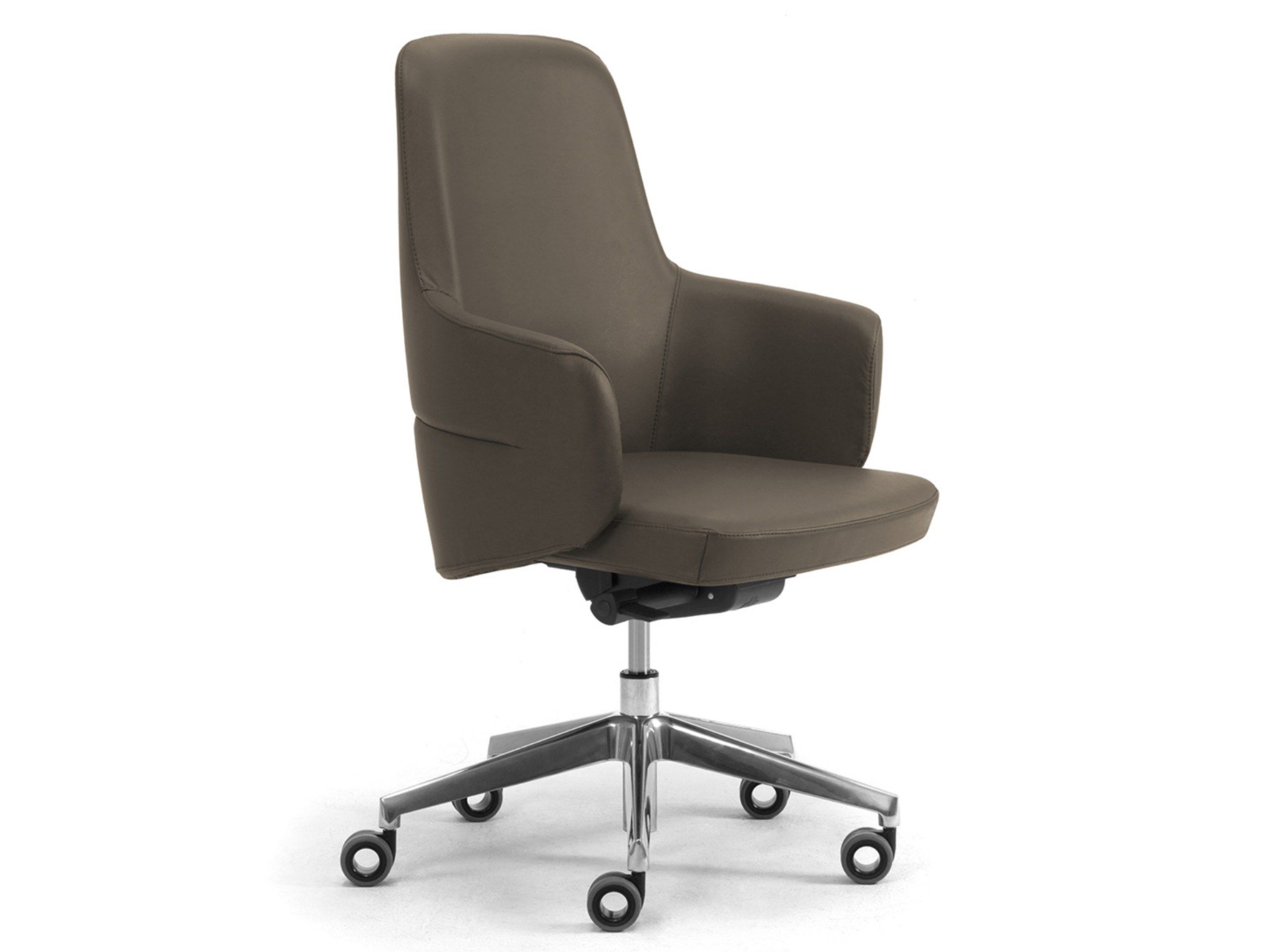 Регулируемое по высоте кожаное офисное кресло с подлокотниками Leyform ARCH-00079708