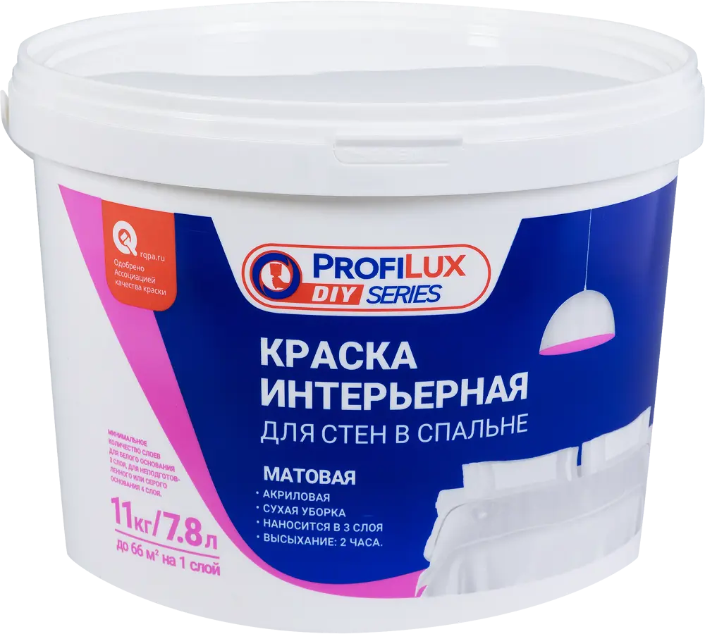 Краска интерьерная Profilux матовая для жилых помещений 11 кг 82141655