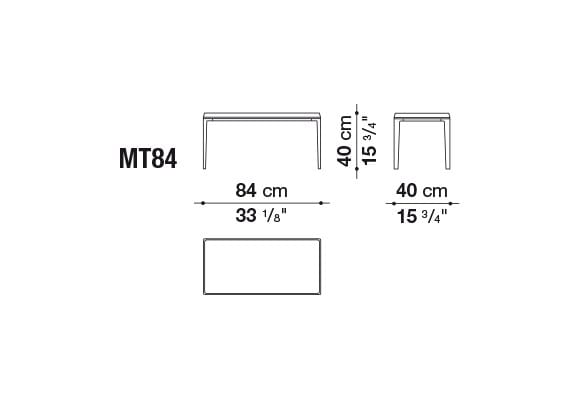 Прямоугольный стеклянный журнальный столик B&B Italia Michel ARCH-00140199 - Вид №3