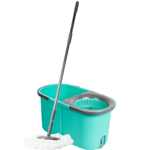 Набор для уборки швабра с ведром Hitt Supreme Twin с бесконтактным отжимом цвет бирюзовый