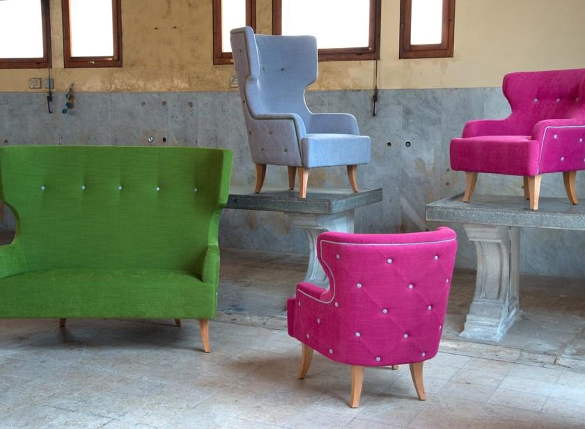 Domingo Salotti Кресло с подголовником из ткани Donna sun-id-1451897 - Вид №3