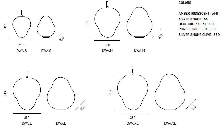 ELOA Настольная лампа с прямым светом ручной работы из дутого стекла Dwarf planet sun-id-1379178 - Вид №6