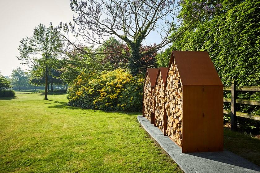 RB73 Подставка для бревен из стали Corten ™  Rb-1600  - Вид №7