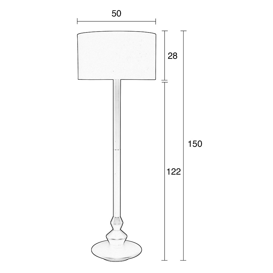 Лампа напольная Finlay, белая Zuiver 5100069 - Вид №7