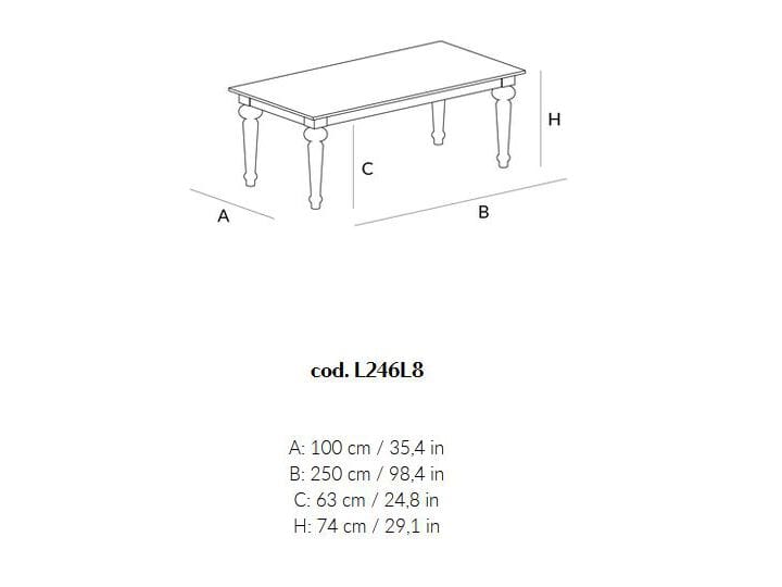 Прямоугольный обеденный стол из массива дерева Lando TROPEA ARCH-00141817 - Вид №8